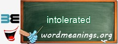 WordMeaning blackboard for intolerated